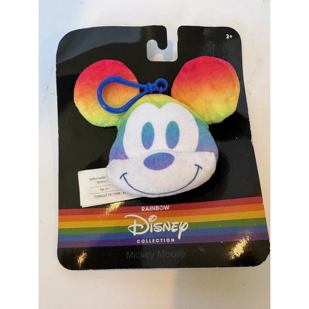 Disney Rainbow Pride Collection‎ Mickey Mouse Keychain Bag Clip Plush